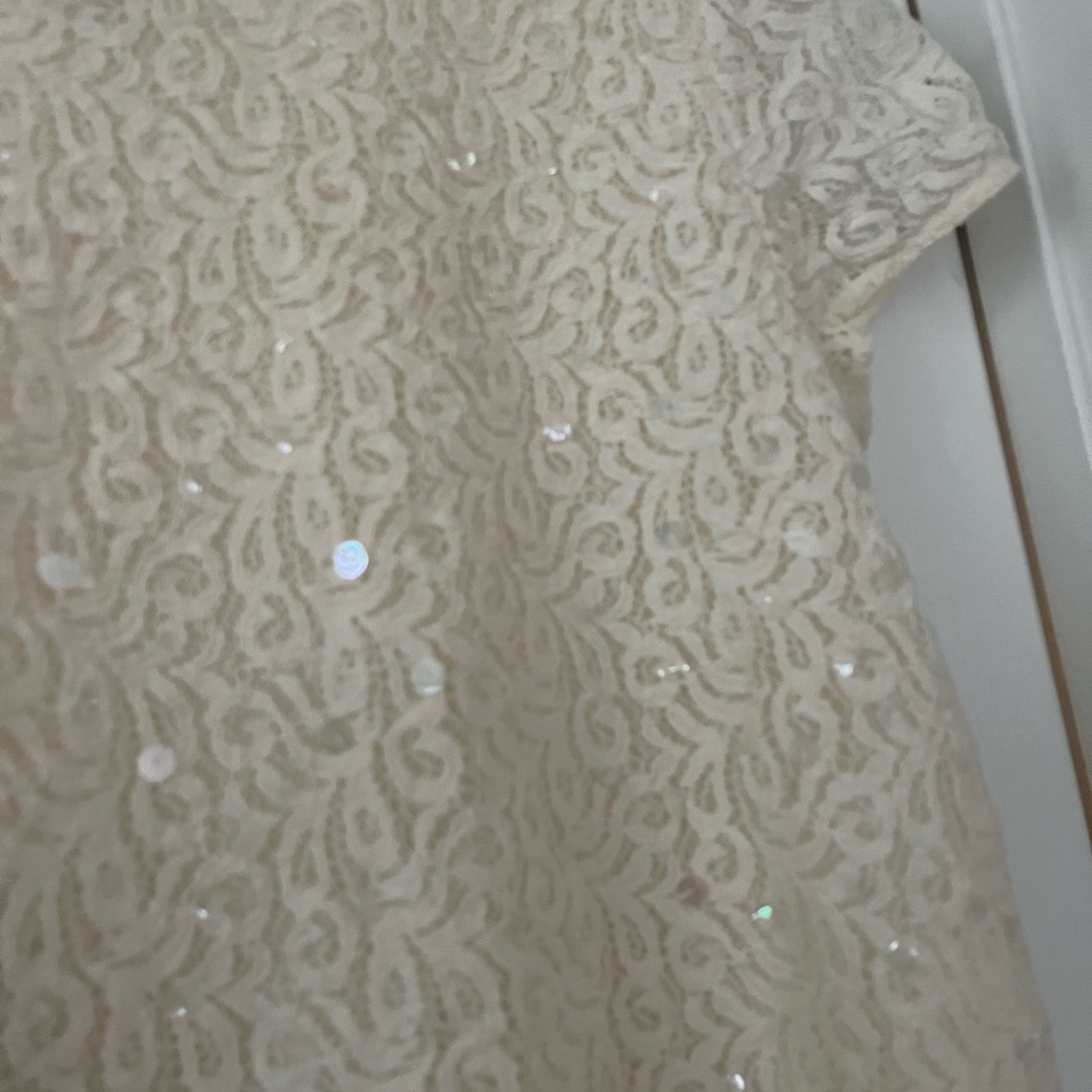 Short sleeve ( lightly) sequined top